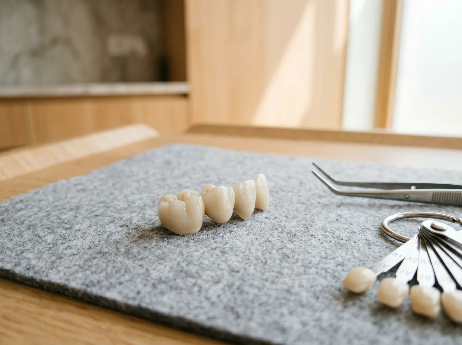 Porcelain dental bridge detail at Fairmont Dental Centre in London