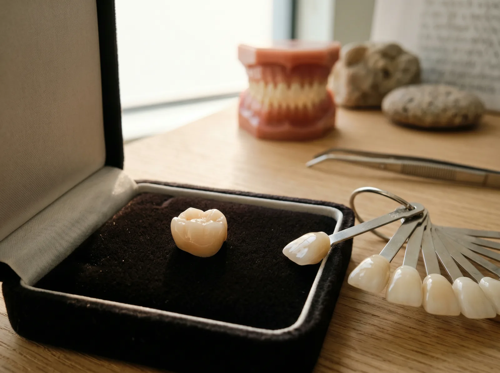 Porcelain dental crown detail at Fairmont Dental Centre in London