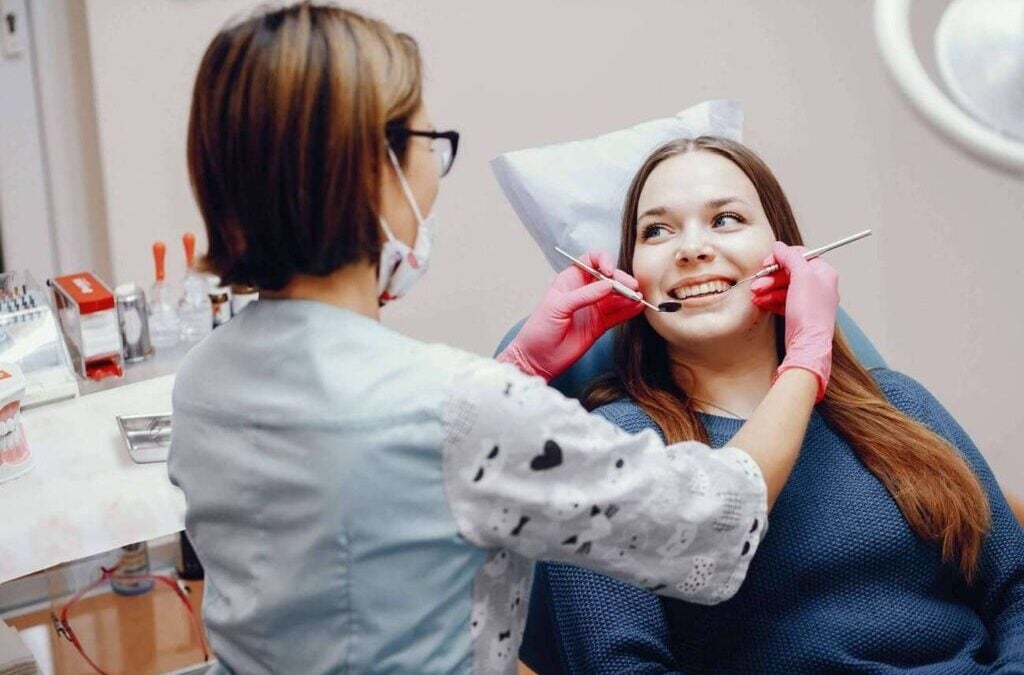 Patient receiving comfortable dental care at Fairmont Dental Centre in London