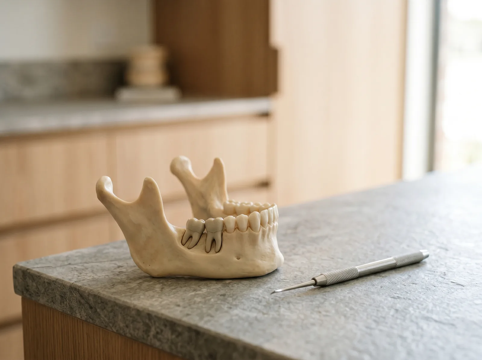 Wisdom teeth anatomical model at Fairmont Dental Centre in London